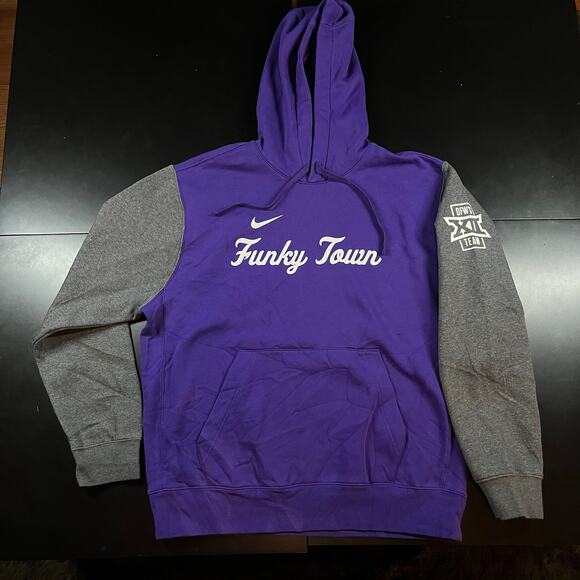 RARE 2022-23 TCU Football Nike Team Exclusive “Funky Town” DFW Big XII Hoodie - Picture 1 of 5